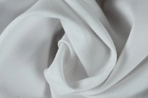 Macro texture cotton and polyester fabric top view. Stock Photos