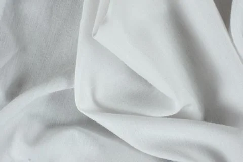 Macro texture cotton and polyester fabric top view. Stock Photos