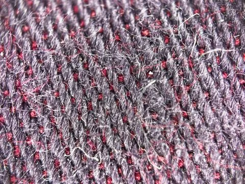 Macro texture of fabric threads background with selective focus and copy space Stock Photos