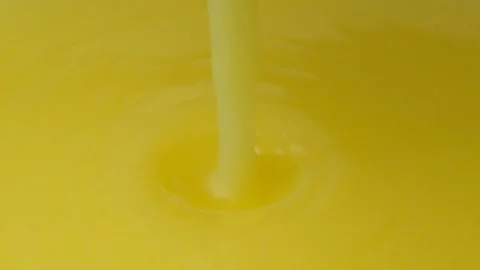 Macro Texture Of Fresh Ghee Butter Pouring Slow Motion Stock Footage 309406896