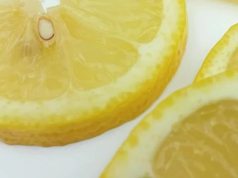 Macro texture of fresh lemon peel Stock Photos