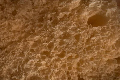 Macro texture of fresh white bread crumb porous structure Stock Photos