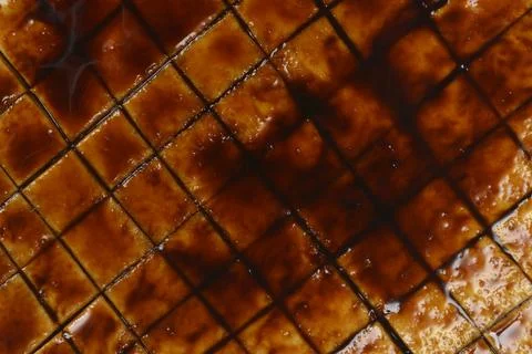 Macro Texture of Glazed Scored Celeriac Root Stock Photos