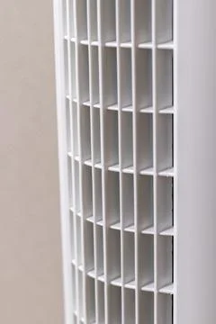 Macro Texture of Plastic Column Cooling Fan Ventilation Grid. Appliance Stock Photos