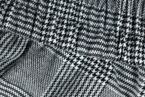 Macro texture polyester and viscose fabric top view. Stock Photos