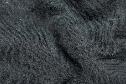 Macro Texture of Worn Blue Cotton Elastane Fabric Vintage Background Stock Photos