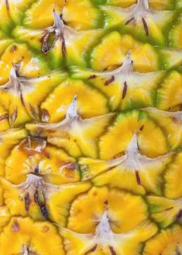 Macro textured background of pineapple Stock Photos