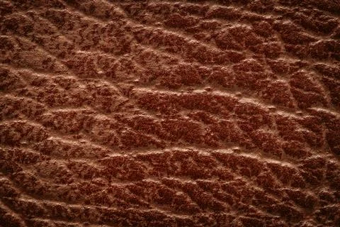 Macro Textured Dark Brown Pebble Leather Background Stock Photos