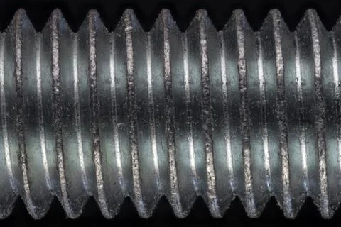 Macro threaded bolt Stock Photos