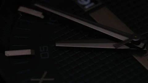 Macro timelapse of a dark wrist watch Stock Footage 138247763