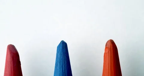 Macro tips of colored pencils spinning under lens Stock Footage 113143407