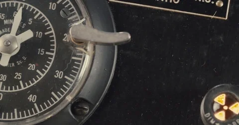 Macro tracking shot on vintage electrical equipment Video stock 74068856