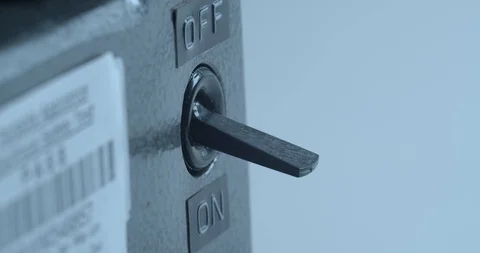 Macro turning a switch on and off.mp4 Stock Footage 111335268