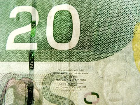 Macro of twenty dollar bill Stock Photos