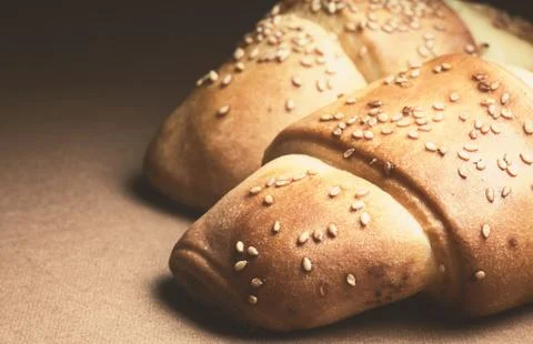 Macro of Two Buns Stock Photos