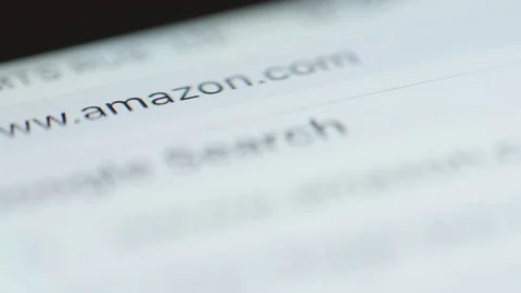 MACRO: Typing Amazon domain in browser bar Stock-Footage 71904516