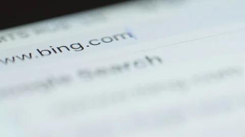 MACRO: Typing Bing domain in browser bar Vídeo Stock 71904247