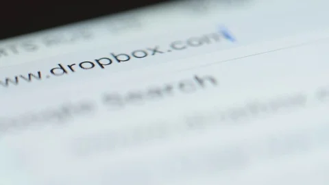 MACRO: Typing Dropbox domain in browser bar Stock Footage 71904244