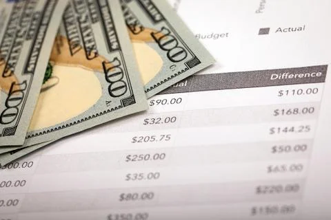 Macro of us dollars Stock Photos