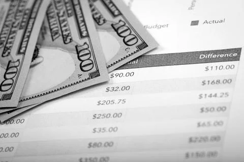 Macro of us dollars Stock Photos