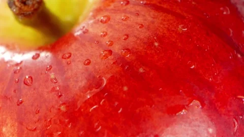 Macro video captures the Jazz apple's vibrant colors Stock Footage 245721517