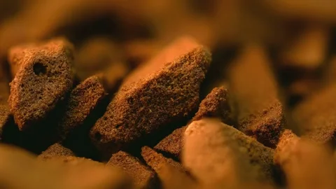 Macro video of coffee beans. A detailed 4K video of coffee beans. Stock Footage 341156699