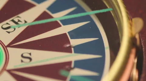 Macro video of compass in motion Video stock 59777887