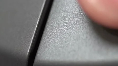 Macro Video Of Person Pressing A Button In Plain White Light Stock Footage 141543826