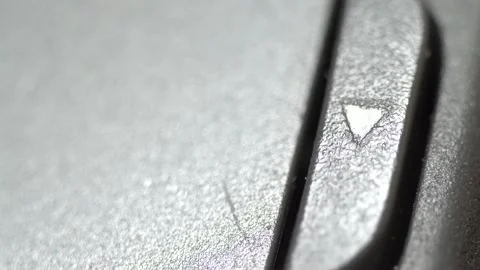 Macro Video Of Person Pressing A Button In Plain White Light Stock Footage 141543986