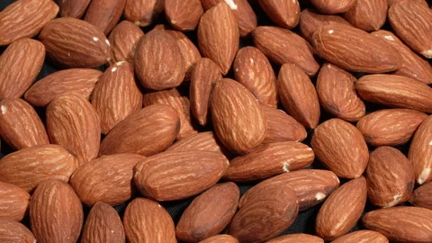 Macro Video Of Raw Almonds Full Frame Background 4K Video stock 332844208