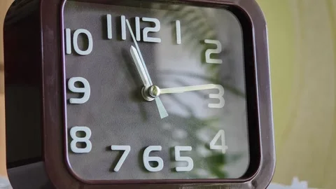 Macro View of an Analog Clock Face with Ticking Second Hand Stock Footage 316552751