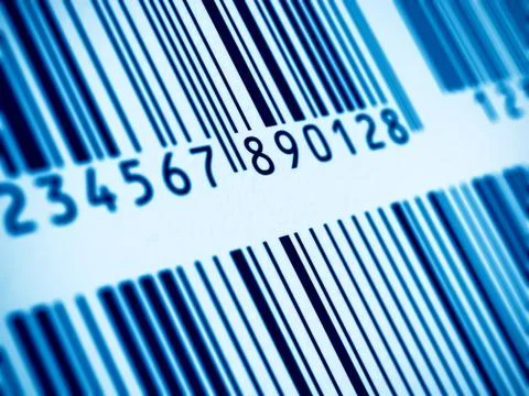 Macro view of barcode Stock Illustration