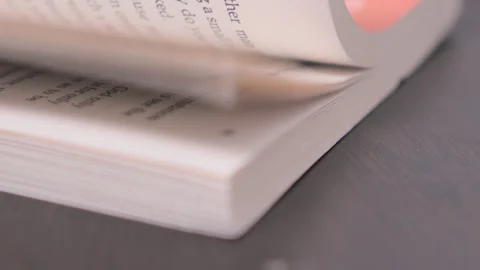 Macro View of a Book Corner. Stock Footage 342289686