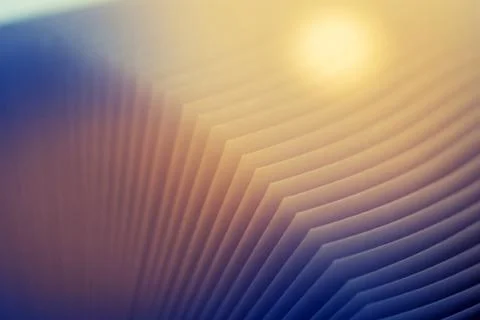 Macro view of book pages, as a background, violet yellow colored background. Stock Photos