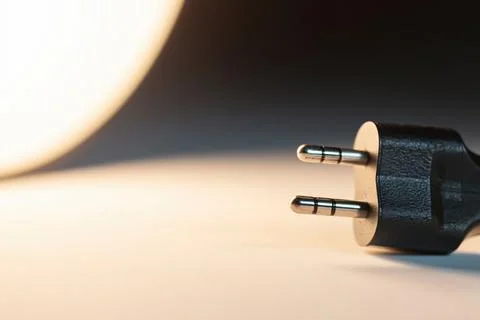 Macro view of cable plug 스톡 사진