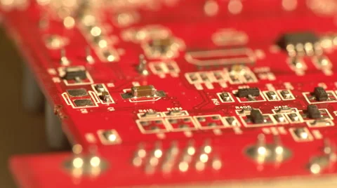 Macro view of a circuit board Stock Footage 61440051