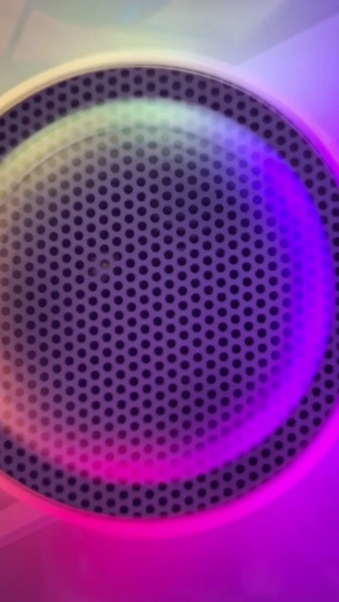 Macro View of Computer Fan Mesh Hub with Green and Red RGB Lighting Stock Footage 330512760