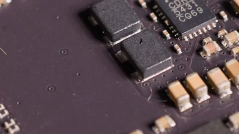 Macro View of Computer RAM Module with Integrated Stock Footage 326397238
