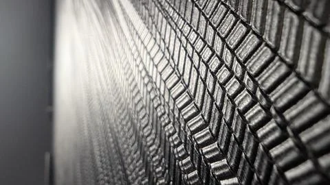 Macro view of a diagonal ridged pattern Stock Photos