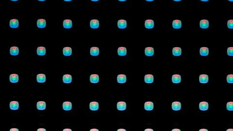 Macro View of a Digital LED Panel with RGB Pixel Grid Foto stock