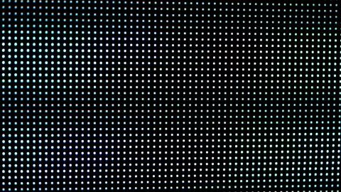 Macro View of a Digital LED Panel with RGB Pixel Grid Foto stock