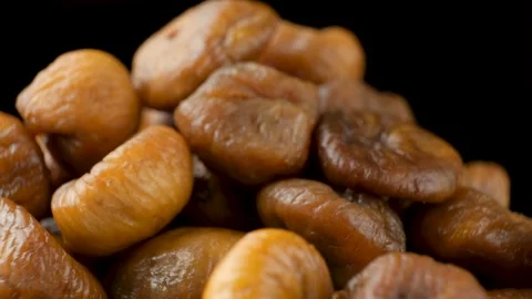 Macro View of Dried Figs, Healthy Snack Concept Stock Footage 330886582