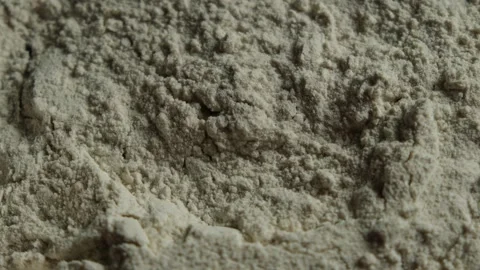 Macro view of finely ground wheat flour or multipurpose flour Stockbeeldmateriaal 329615630