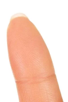 Macro view of a finger Macro view of a finger print ,model released, Symbo... Stock-Fotos