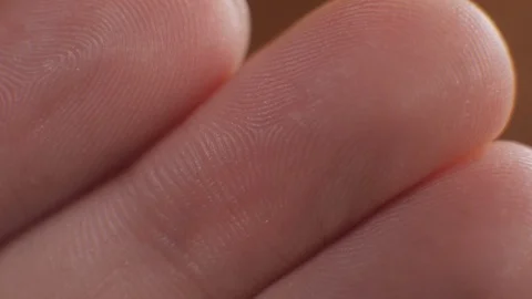 Macro view fingerprints close up extreme of a finger print on a human thumb Stock-Footage 101671308