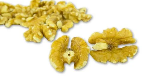 Macro View of a Handful of Walnuts Stock-Fotos