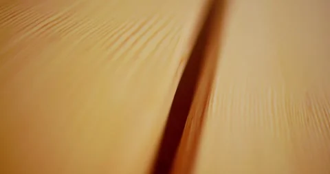 Macro View of High Quality Extra Grade Solid Larch Parquet Board with Prominent 库存影片 330956782