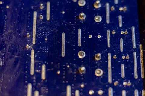 Macro view of high tech hardware technology part showing electrical connection Stock Photos