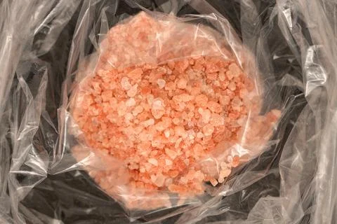 Macro view of Himalayan salt Stock Photos