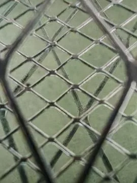 Macro View of Industrial Diamond Pattern Wire Mesh Stock Photos